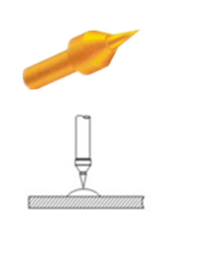 探針頭型、測試探針探針頭、探針頭部形狀、頂針頭