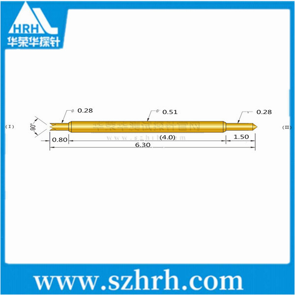 0.51-UB-6.3L ，華榮華雙頭測(cè)試探針廠家