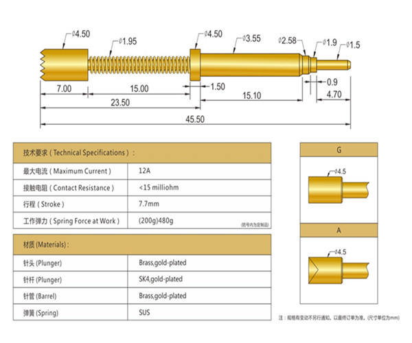 大電流測(cè)試探針廠家 JTS-355-A  華榮華大電流測(cè)試探針廠家