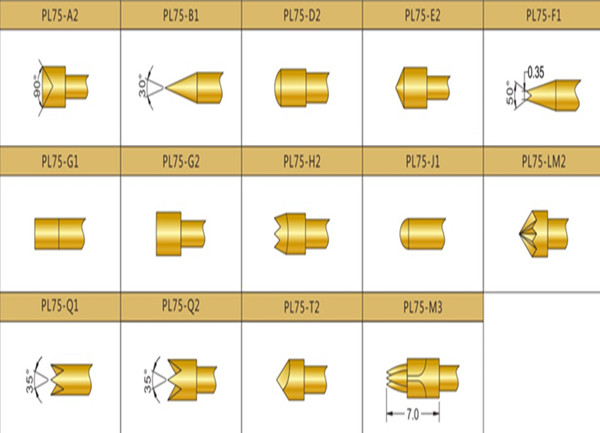 PL75探針頭型、華榮華測(cè)試探針廠家