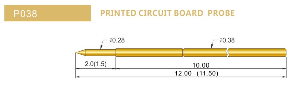 PA038探針尺寸，華榮華探針廠家